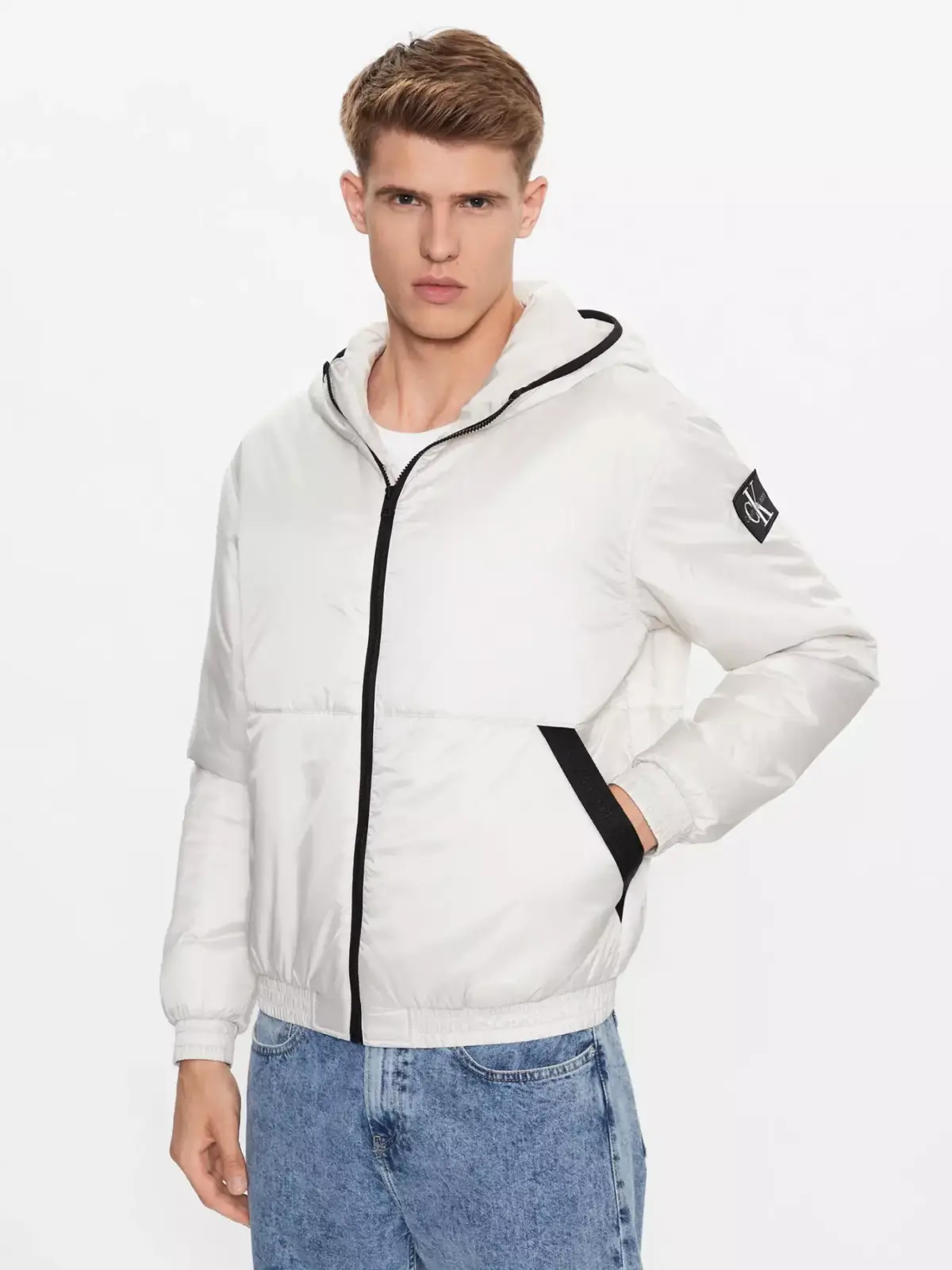 Calvin Klein - Ανδρικό Χειμωνιάτικο Μπουφάν J30J323462-ACF Εκρού