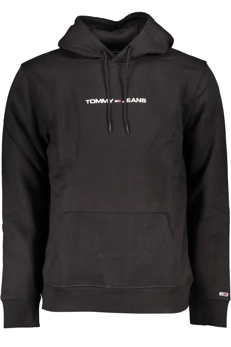 Tommy Hilfiger - Ανδρικό Φούτερ με Κουκούλα και Τσέπες DM0DM168130-BDS Μαύρο