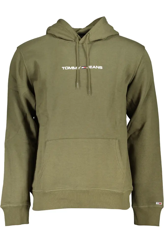 Tommy Hilfiger - Ανδρικό Φούτερ με Κουκούλα και Τσέπες DM0DM168130-MR1 Χακί
