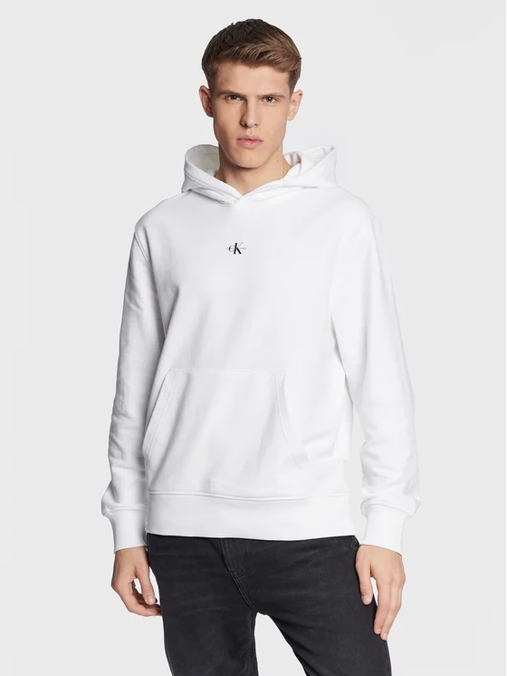 Calvin Klein - Φούτερ Με Κουκούλα J30J322535-YBI Λευκό