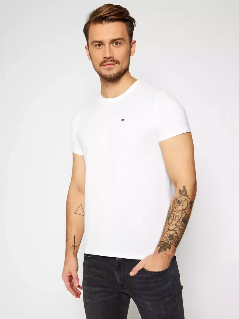 Tommy Hilfiger -  Ανδρικό T-shirt Tjm Original Jersey Tee Regular Fit DM0DM04411-100 Λευκό