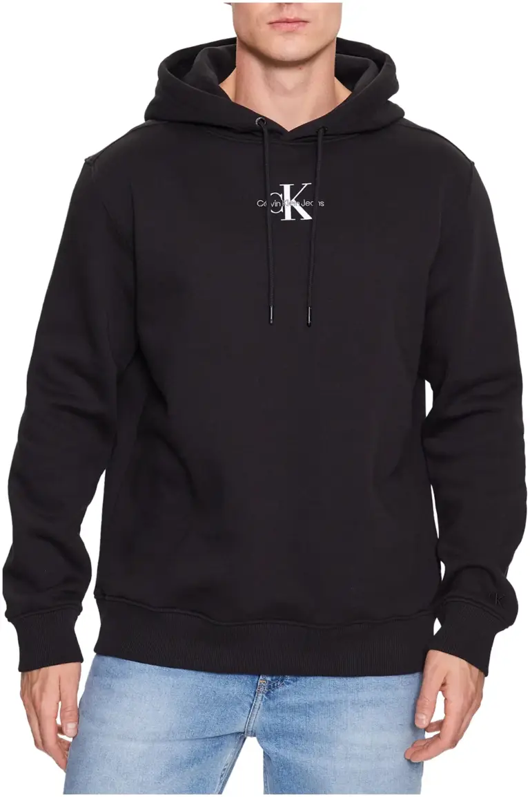 Calvin Klein - Ανδρικό Φούτερ με Κουκούλα Regular Fit J30J323749-BEH Μαύρo