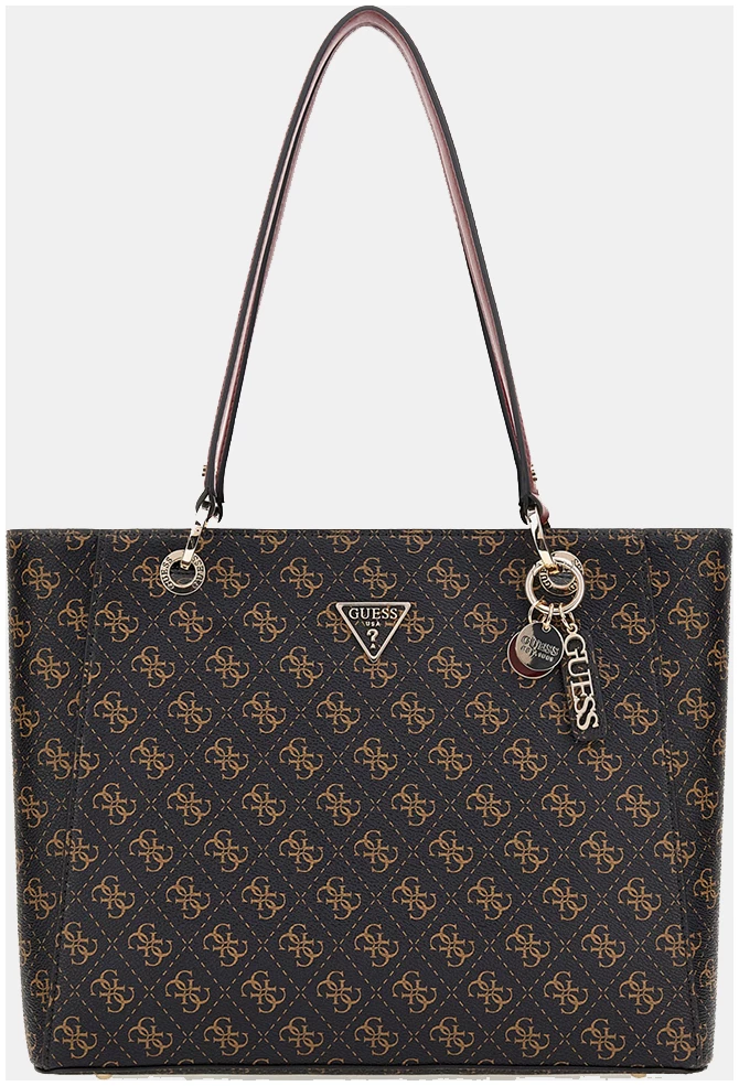 Guess -  Noelle Tote Γυναικεία Τσάντα Shopper Ώμου HWQL7879250-BRO Καφέ