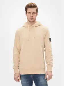 calvin klein Ανδρικό Φούτερ με Κουκούλα j30j323430 aat Μπεζ