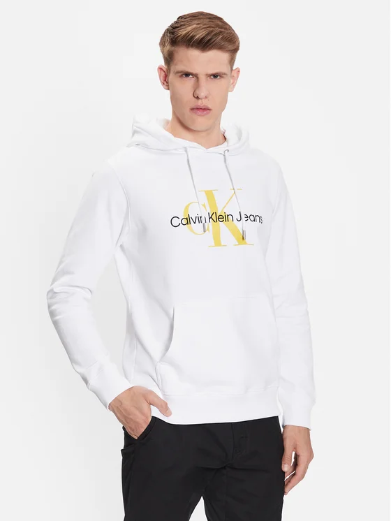 Calvin Klein - Ανδρικό Seasonal Monogram Φούτερ J30J320805-YAF Λευκό
