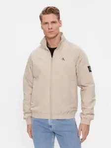 calvin klein Ανδρικό Χειμωνιάτικο Μπουφάν harrington jacket regular fit j30j324697 ped Μπεζ