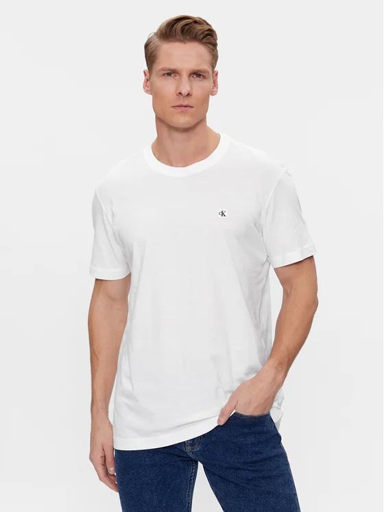 Calvin Klein -  Ανδρικό T-shirt Regular Fit Ck Embro Badge Tee J30J325268-YAF Λευκό