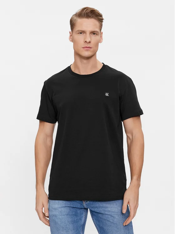 Calvin Klein -  Ανδρικό T-shirt Regular Fit Ck Embro Badge Tee J30J325268-BEH Μαύρο