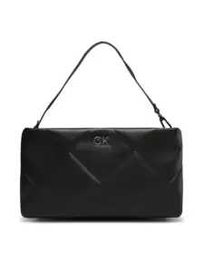 calvin klein Γυναικεία Τσάντα ΄Ωμου re lock quilt conv clutch k60k610771 bax Μαύρη