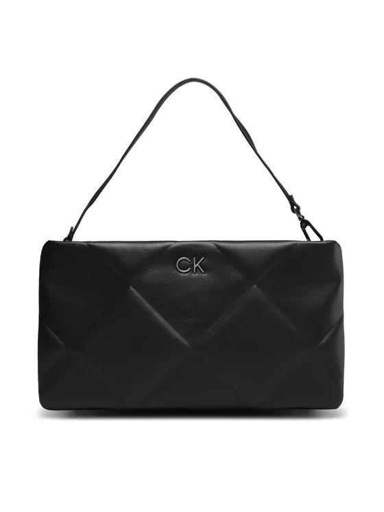 Calvin Klein - Γυναικεία Τσάντα ΄Ωμου Re-Lock Quilt Conv Clutch K60K610771-BAX Μαύρη