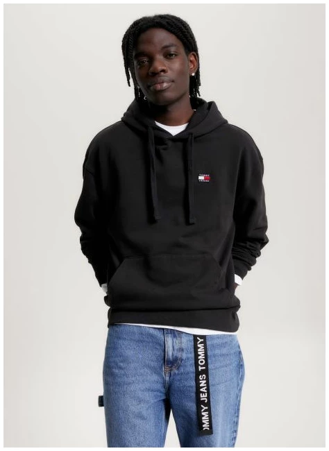 Tommy Hilfiger - Ανδρικό Φούτερ με Κουκούλα DM0DM16369-BDS Μαύρο