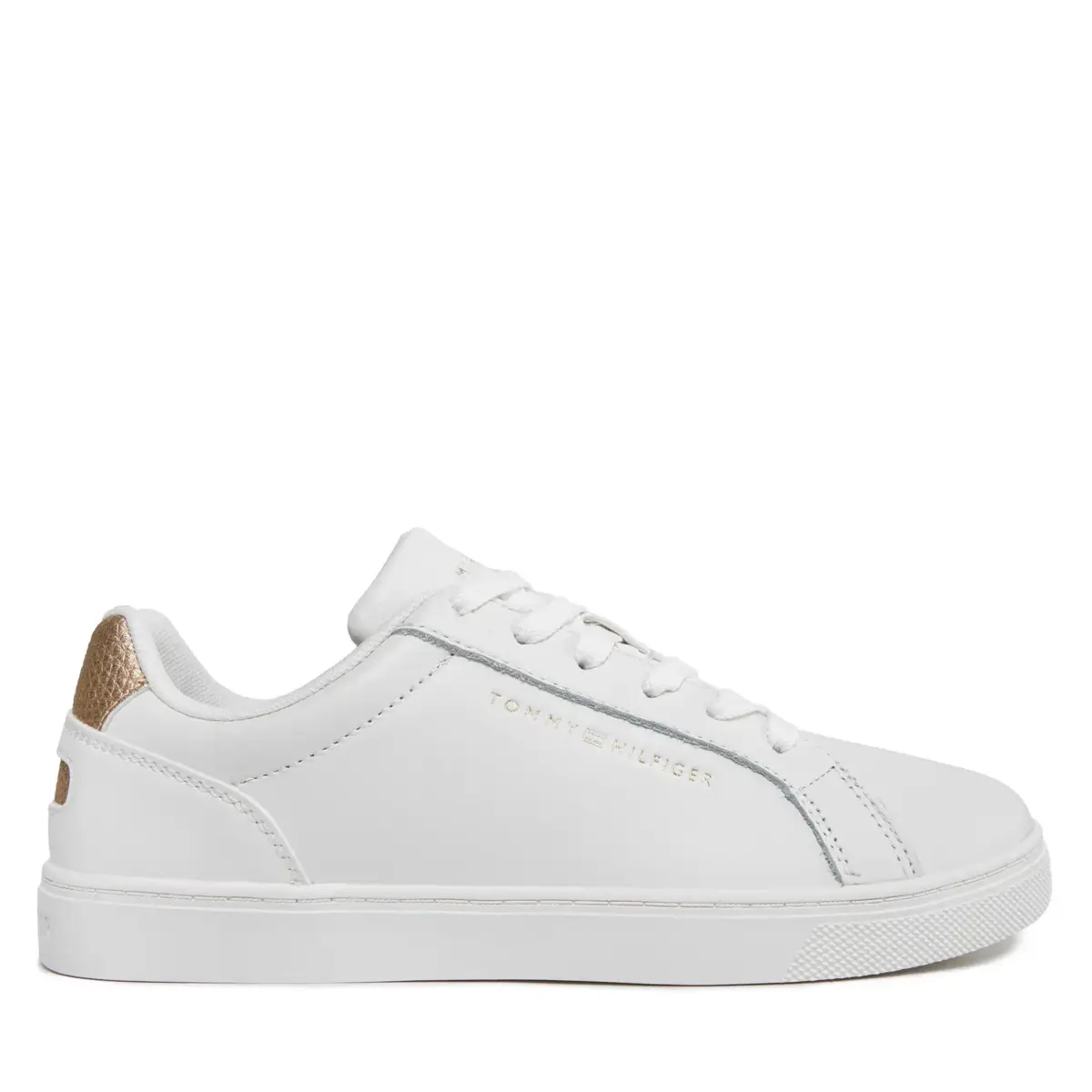 Tommy Hilfiger - Γυναικεία Essential Cupsole Sneakers Gold FW0FW07869-YBL Εκρού (Λευκό)