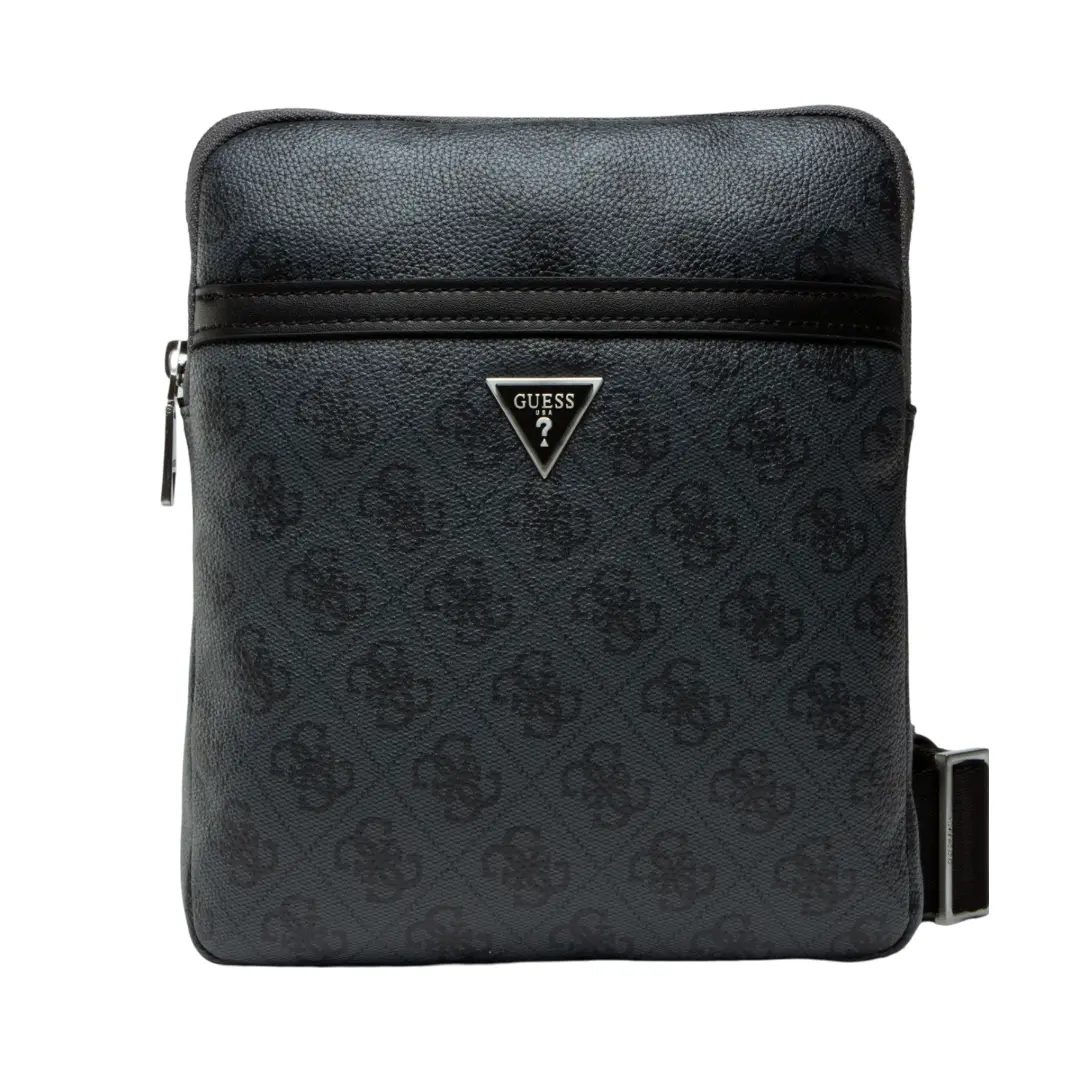 Guess - Vezzola Smart Flat Ανδρική Τσάντα Ώμου / Χιαστί HMEVZLP2223-BLA σε Μαύρο χρώμα