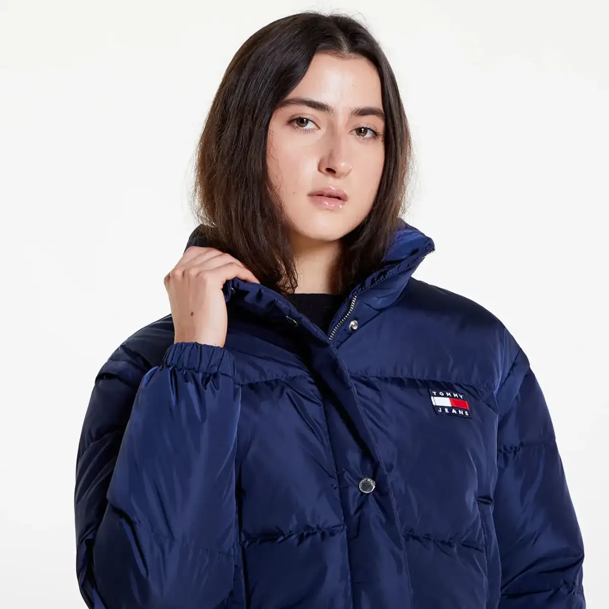 Tommy Hilfiger - Γυναικείο Μπουφάν Badge Crop Vest Down Puffer Jacket DW0DW14301-C87 Μπλε Ναυτικό