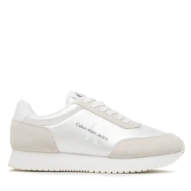 Calvin Klein - Γυναικεία Sneakers Retro Runner Low Laceup Ny YW0YW01056-YBR Λευκό