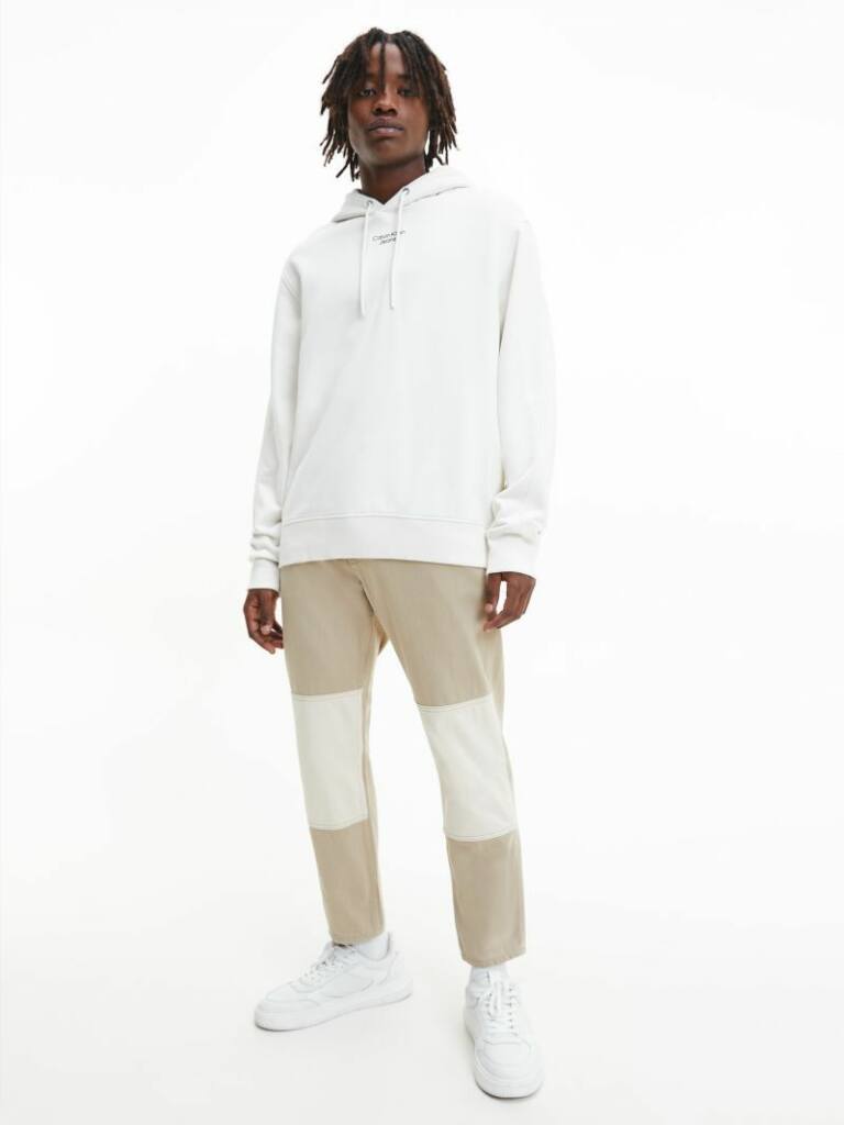 Calvin Klein - Ανδρικό Φούτερ με Κουκούλα J30J320604-YBI Λευκό