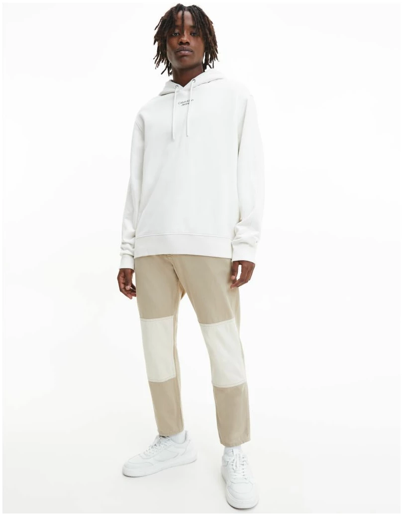 Calvin Klein - Ανδρικό Φούτερ με Κουκούλα J30J320604-YBI Λευκό