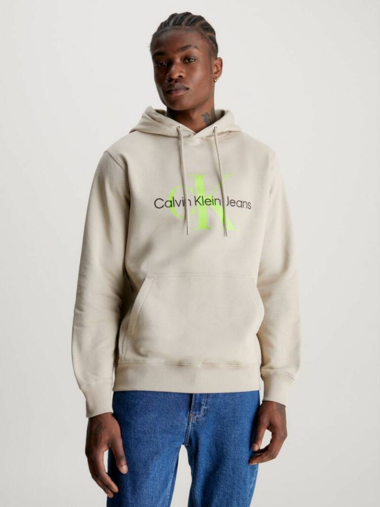 Calvin Klein - Ανδρικό Seasonal Monogram Φούτερ J30J320805-0IO Μπεζ