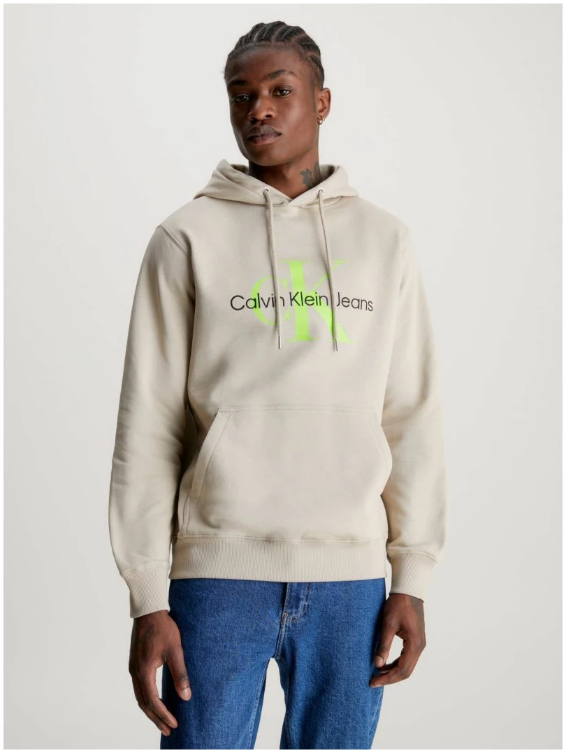 Calvin Klein - Ανδρικό Seasonal Monogram Φούτερ J30J320805-0IO Μπεζ