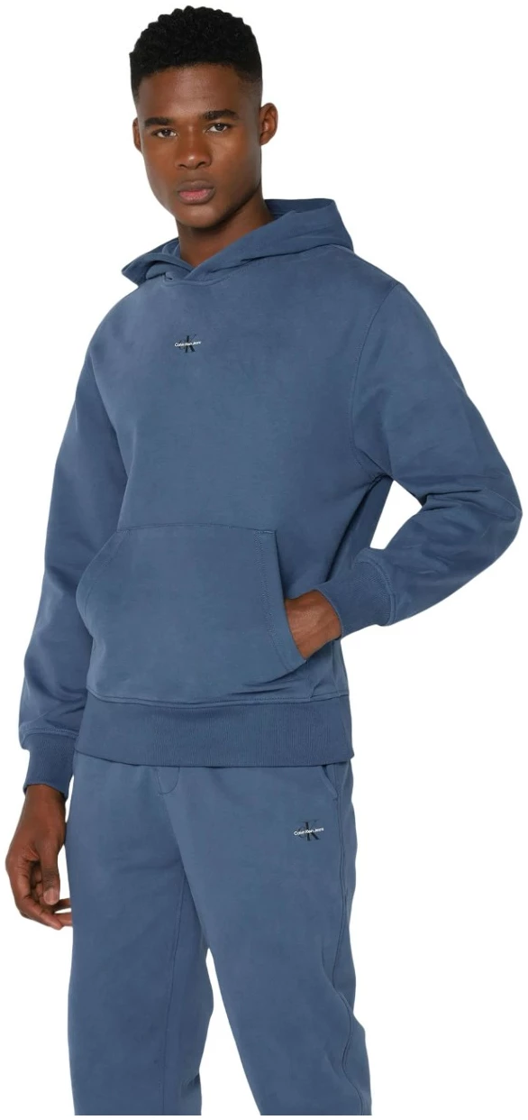Calvin Klein - Ανδρικό Φούτερ με Κουκούλα και Τσέπες J30J322535-DBZ Μπλε