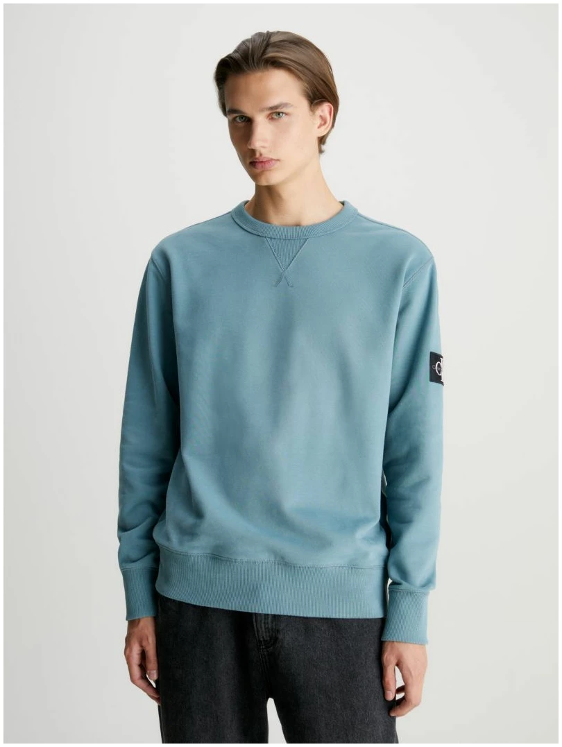 Calvin Klein - Badge Ανδρικό Φούτερ Regular Fit J30J323426-CFQ Μπλε