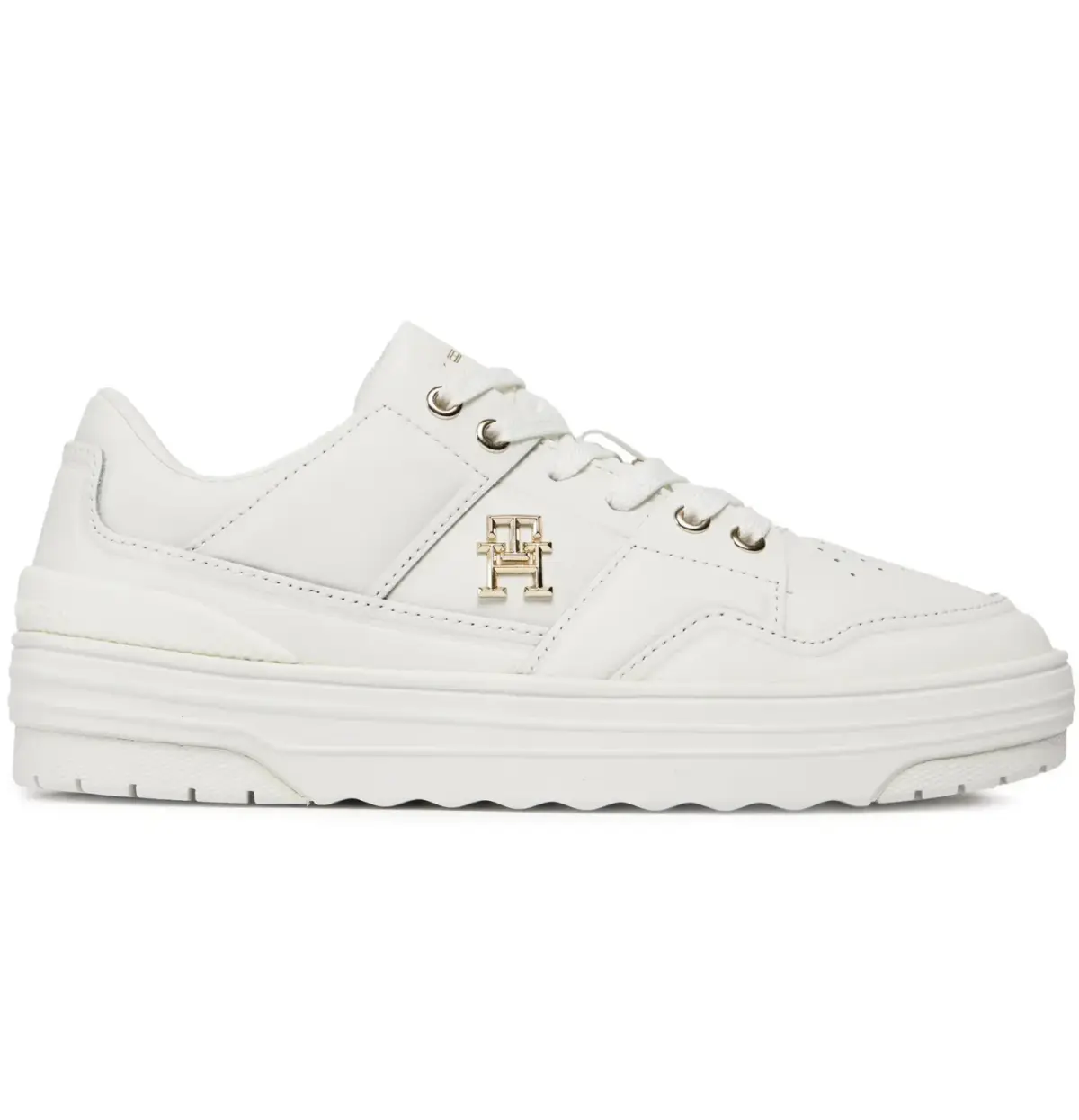 Tommy Hilfiger - Δερμάτινα Γυναικεία Sneakers Th Monogram Basket Sneaker Lo FW0FW07756-YBL Εκρού