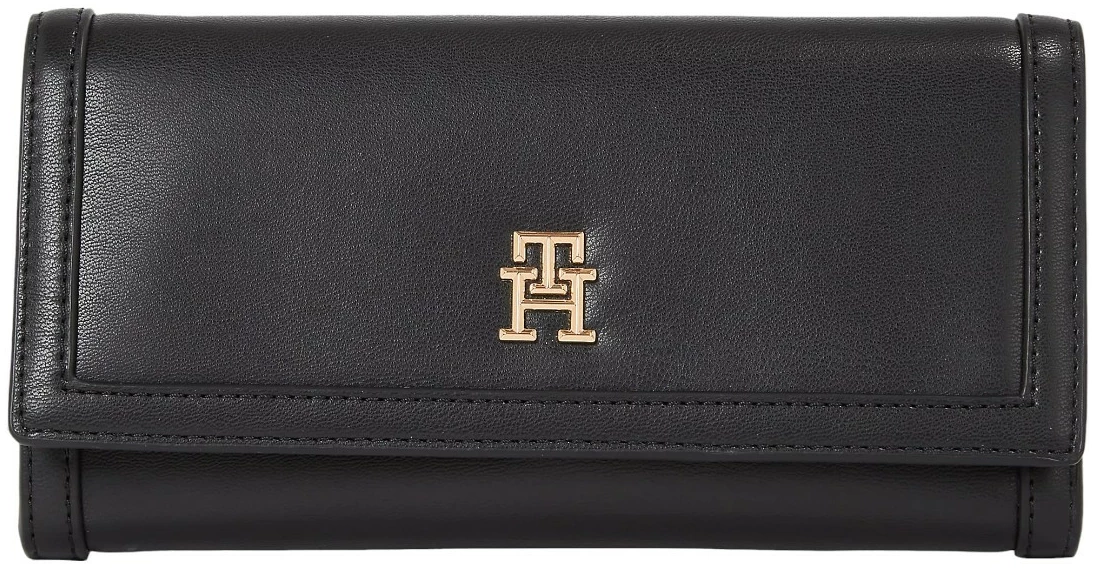 Tommy Hilfiger  -  Μεγάλο Γυναικείο Πορτοφόλι Th City Compact AW0AW15747-BDS Mαύρο