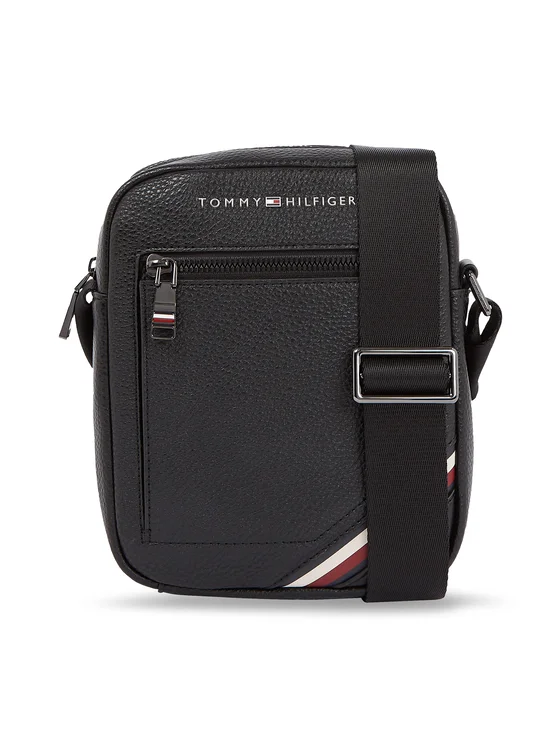 Tommy Hilfiger -  Ανδρική Τσάντα Ώμου / Χιαστί Central Mini Reporter AM0AM11580-BDS Μαύρο