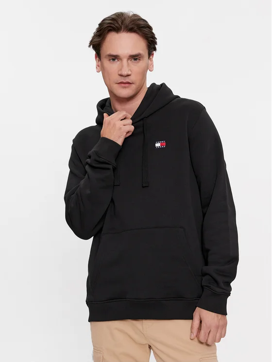 Tommy Hilfiger - Ανδρικό Φούτερ με Κουκούλα DM0DM17988-BDS Μαύρο