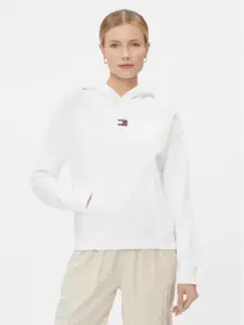 tommy hilfiger badge Γυναικείο Φούτερ dw0dw17326 ybr Λευκό