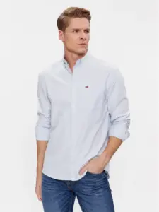 tommy hilfiger Ανδρικό Πουκάμισο tjm reg oxford regular fit dm0dm18335 cdn Γαλάζιο