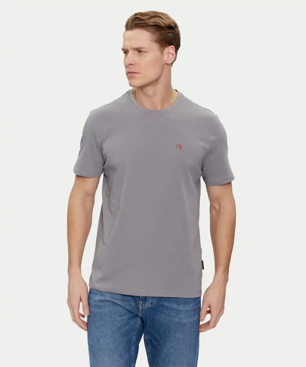 Napapijri - Ανδρικό T-shirt Salis Ss Sum Regular Fit NP0A4H8D-H58 Γκρι