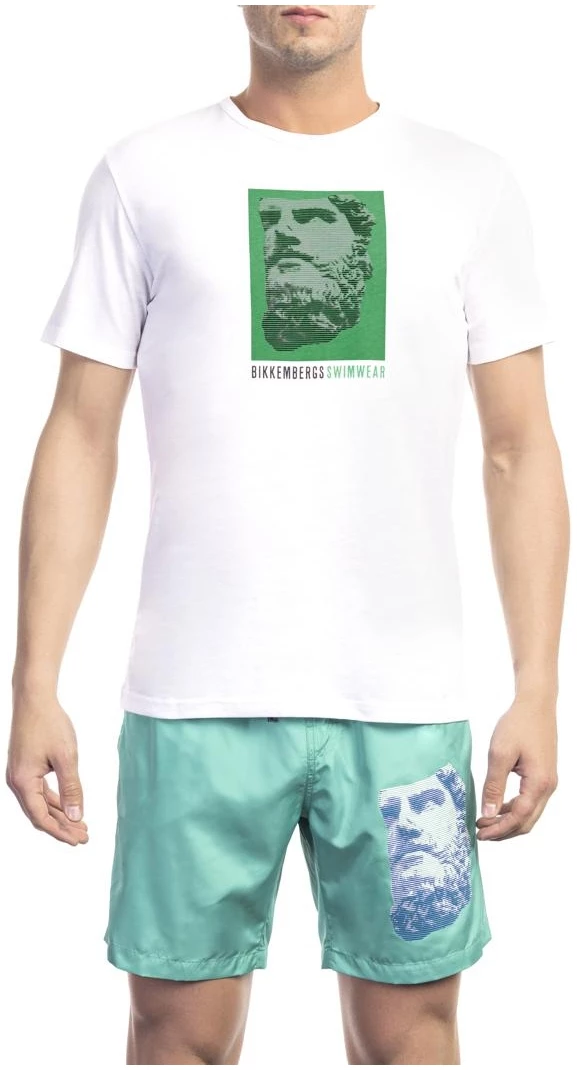 Bikkembergs - Ανδρικό T-shirt Κοντομάνικο BKK1MTS03-WHITE Λευκό
