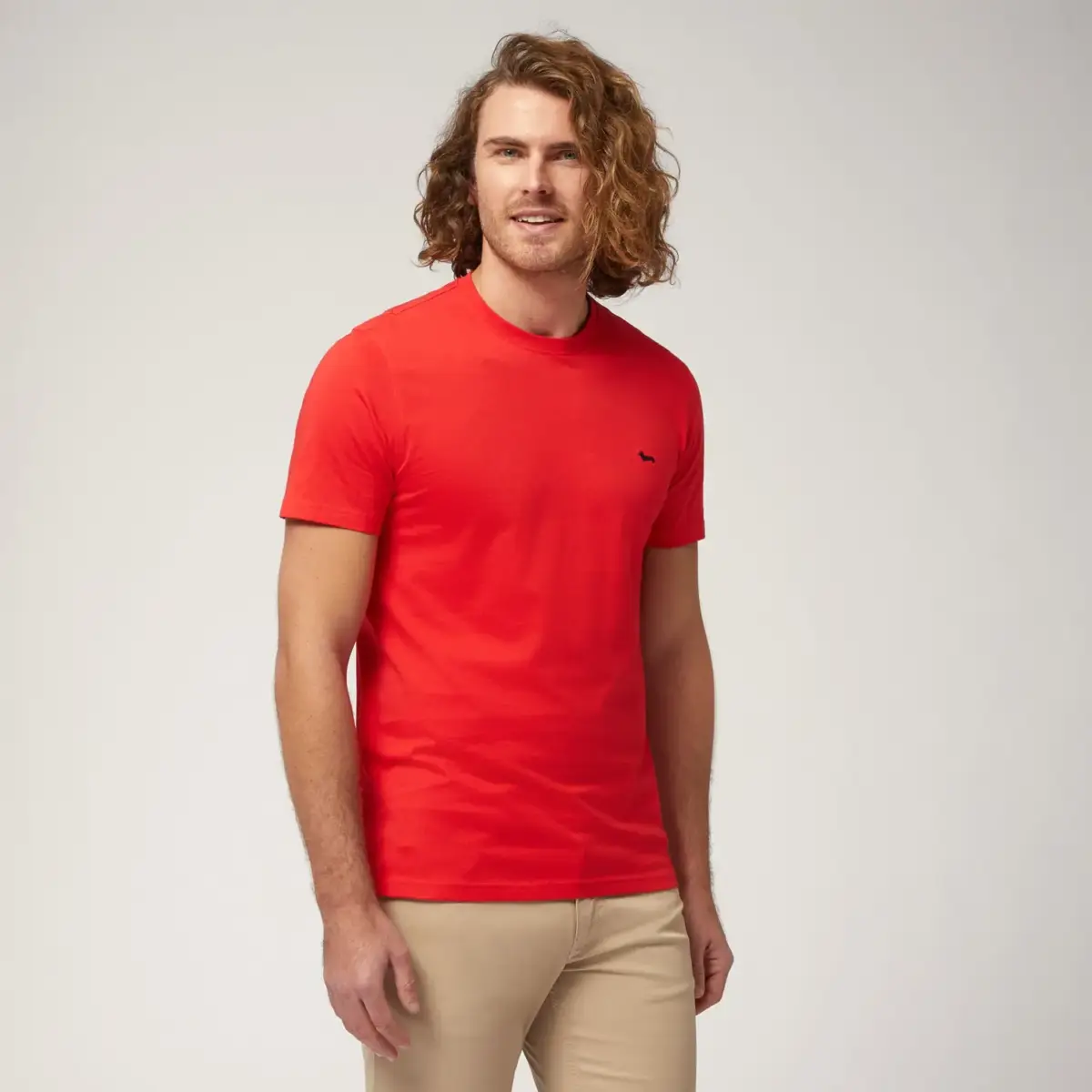 Harmont & Blaine - Ανδρικό T-shirt Κοντομάνικο Slim Fit INL001021223-510 Κόκκινο