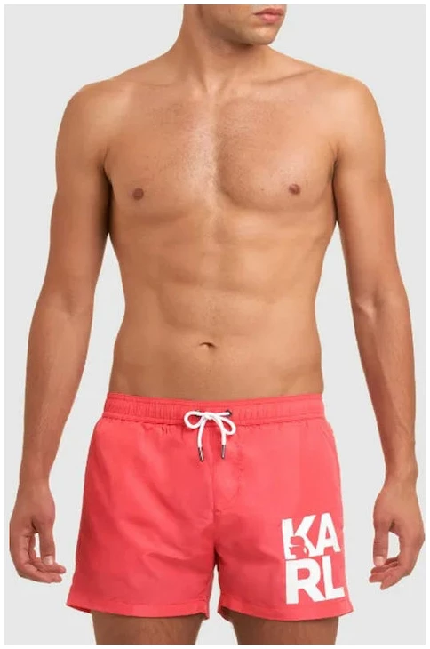 Karl Lagerfeld - Ανδρικό Μαγιό Σορτς KL21MBS02-FUCHSIA Φούξια