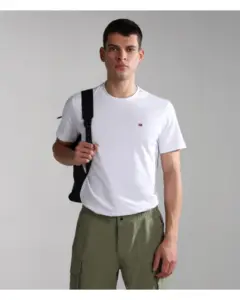 napapijri Ανδρικό t shirt salis ss sum regular fit np0a4h8d002 Λευκό