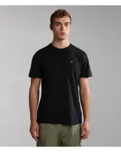 napapijri Ανδρικό t shirt salis ss sum regular fit np0a4h8d041 mαύρο