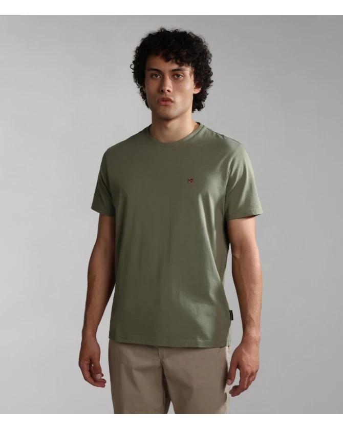 Napapijri - Ανδρικό T-shirt Salis Ss Sum Regular Fit NP0A4H8D-GAE Λαδί