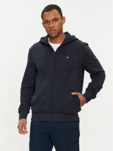 napapijri Ανδρική Ζακέτα balis full zip με Φερμουάρ και Κουκούλα regular fit np0a4hhv 176 Σκούρο Μπλε