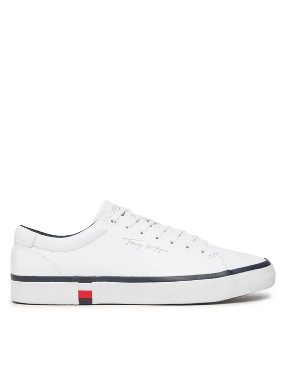 Tommy Hilfiger - Ανδρικά Sneakers Modern Vulc Corporate Leather FM0FM04922-YBR Λευκό