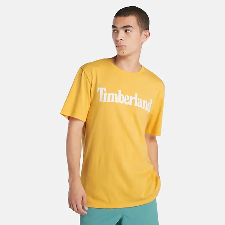 Timberland -  Ανδρικό T-shirt με Λογότυπο TB0A2BRN-EG4 Κίτρινο