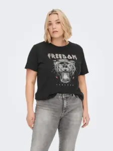 Only - Γυναικείο T-shirt Miko με Στάμπα 15270245 Μαύρο