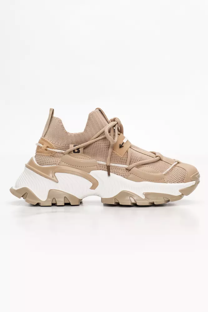 Luigi - Γυναικεία Sneakers Κάλτσα σε Συνδιασμό Χρωμάτων 3541314 Καφέ