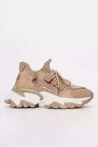 Luigi - Γυναικεία Sneakers Κάλτσα σε Συνδυασμό Χρωμάτων 3729702 Μπεζ