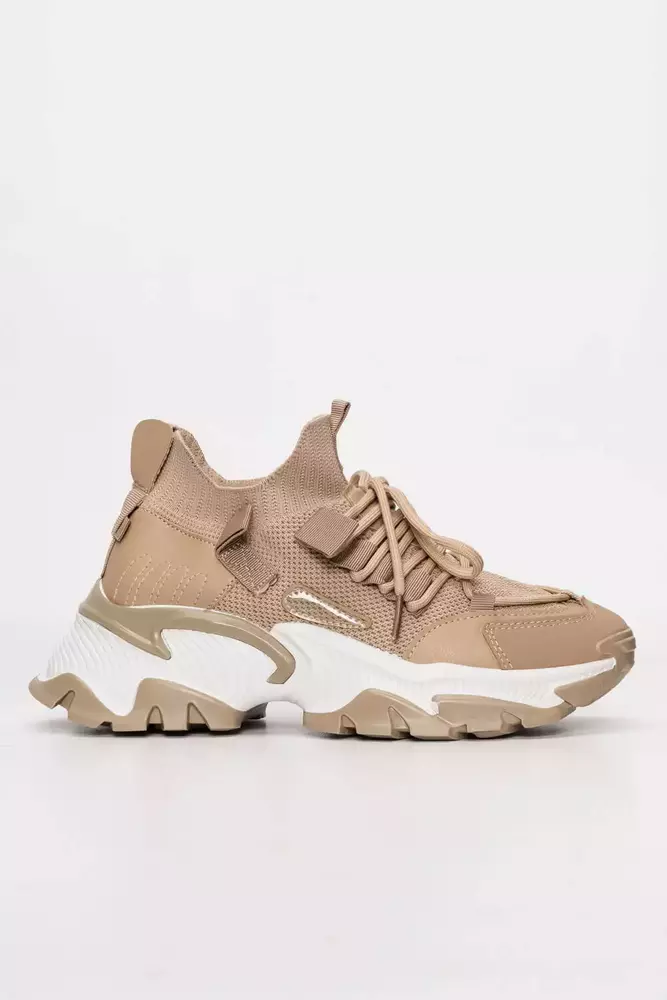 Luigi - Γυναικεία Sneakers Κάλτσα σε Συνδυασμό Χρωμάτων 3729702 Μπεζ