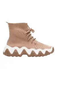 Luigi - Γυναικεία Sneakers Κάλτσα με Κορδόνια 3835197 Μπεζ