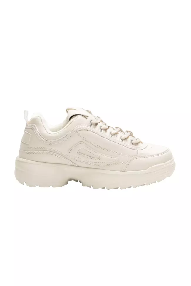 Luigi - Γυναικεία Sneakers με Ραφές 3840202 Μπεζ