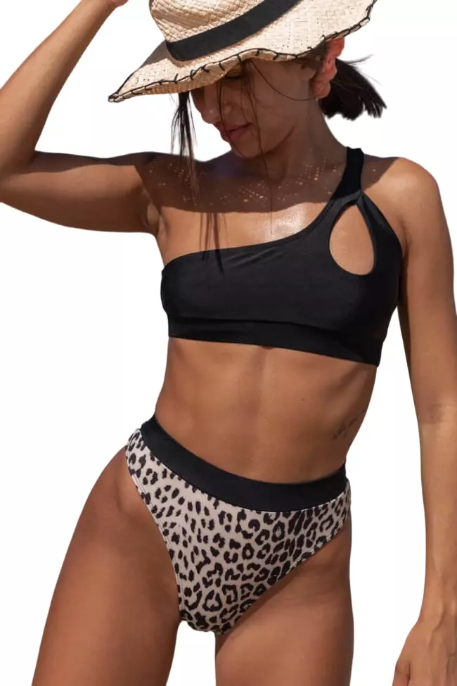 Gigi Bikinis - Μαγιό Σετ Μπικίνι Animal Print με Μπουστάκι 3864313 Μαύρο