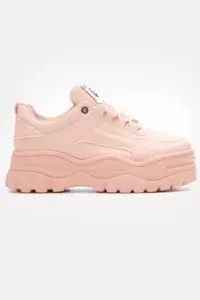 Luigi - Γυναικεία Sneakers Μονόχρωμα με Τρακτερωτή Σόλα 3868107 Ροζ