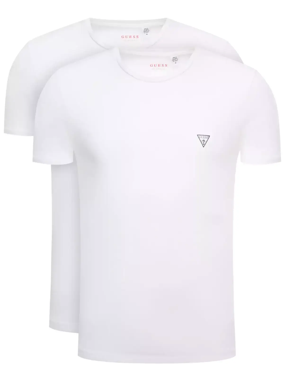 Guess - Ανδρικές Φανέλες Κοντομάνικες 2Pack U97G02K6YW1-A009 σε Λευκό Χρώμα